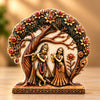 Radha Krishna Under the Divine Tree 3D Fridge Magnet – Traditional Indian Art