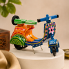 Vintage Scooter Showpiece | Hand-Painted Decorative Wooden Scooter | Rajasthani Home Décor & Gift Item