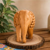 Hand Carved Wooden Elephant Showpiece | Handmade Wooden Elephant Sculpture | Traditional Indian Home Decor