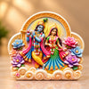 Radha Krishna 3D Fridge Magnet – Divine Love & Floral Design