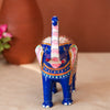 Big Metal Elephant Showpiece | Rajasthani Hand-Painted Decorative Elephant