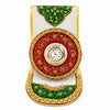 Handcrafted Marble Mobile Stand with Clock | Luxury Marble Phone Holder