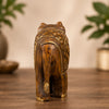 New Elephant Showpiece | Hand-Carved Decorative Wooden Elephant with Brass Inlay | Home Décor & Gift Item