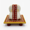 Ganesh Idol with Decorative Chowki | Marble Ganesha Showpiece |