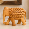 Hand Carved Wooden Elephant Showpiece | Handmade Wooden Elephant Sculpture | Traditional Indian Home Decor