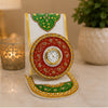 Handcrafted Marble Mobile Stand with Clock | Luxury Marble Phone Holder