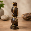 Owl Showpiece Set | Hand-Carved Decorative Wooden Owl Figurines | Home Décor & Gift Item
