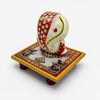 Ganesh Idol with Decorative Chowki | Marble Ganesha Showpiece |