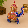 Metal Elephant Showpiece with Howdah | Traditional Rajasthani Decorative Elephant | Home Décor & Gift Item