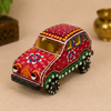 Mini Car Showpiece | Hand-Painted Decorative Wooden Car | Traditional Home Décor & Gift Item