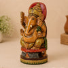 Wooden Lord Ganesha Idol | Hand-Painted Wooden Ganesh Statue
