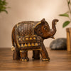 Elephant Showpiece | Hand-Carved Decorative Wooden Elephant Statue | Traditional Home Décor & Gift Item