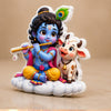 Bal Krishna with Cow 3D Fridge Magnet – Cute Krishna Devotional Souvenir
