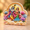 Radha Krishna 3D Fridge Magnet – Divine Love & Floral Design