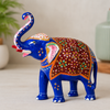 Big Metal Elephant Showpiece | Rajasthani Hand-Painted Decorative Elephant