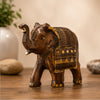 Elephant Showpiece | Hand-Carved Decorative Wooden Elephant Statue | Traditional Home Décor & Gift Item