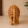 Hand Carved Wooden Elephant Showpiece | Handmade Wooden Elephant Sculpture | Traditional Indian Home Decor