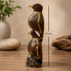Owl Showpiece Set | Hand-Carved Decorative Wooden Owl Figurines | Home Décor & Gift Item