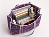 Lavender Botanical Quilted Cotton Tote Bag – Handmade Floral Shoulder Bag | Large Everyday Tote