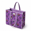 Lavender Botanical Quilted Cotton Tote Bag – Handmade Floral Shoulder Bag | Large Everyday Tote