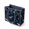 Navy Blue Jungle Print | Handmade Padded Shoulder Bag | Large Everyday Tote
